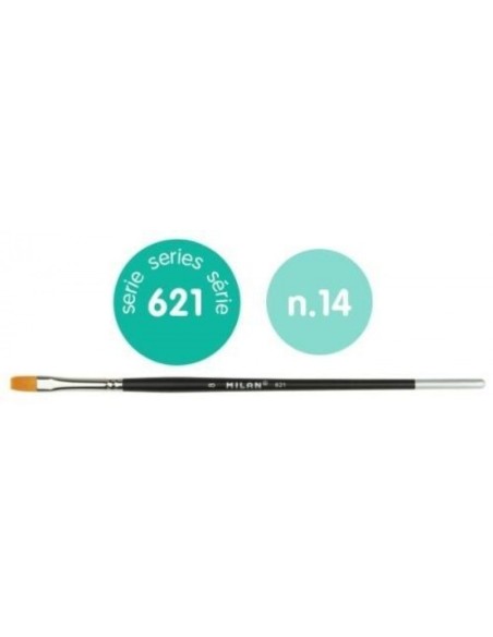 PAQ 3 PINCEL SINTETICO PLANO Nº 14 SERIE 621 MANGO CORTO